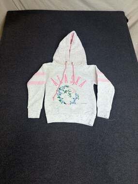 Vintage 90s PM Kids Alaska Hummingbird Speckled Hoodie Size 2-4